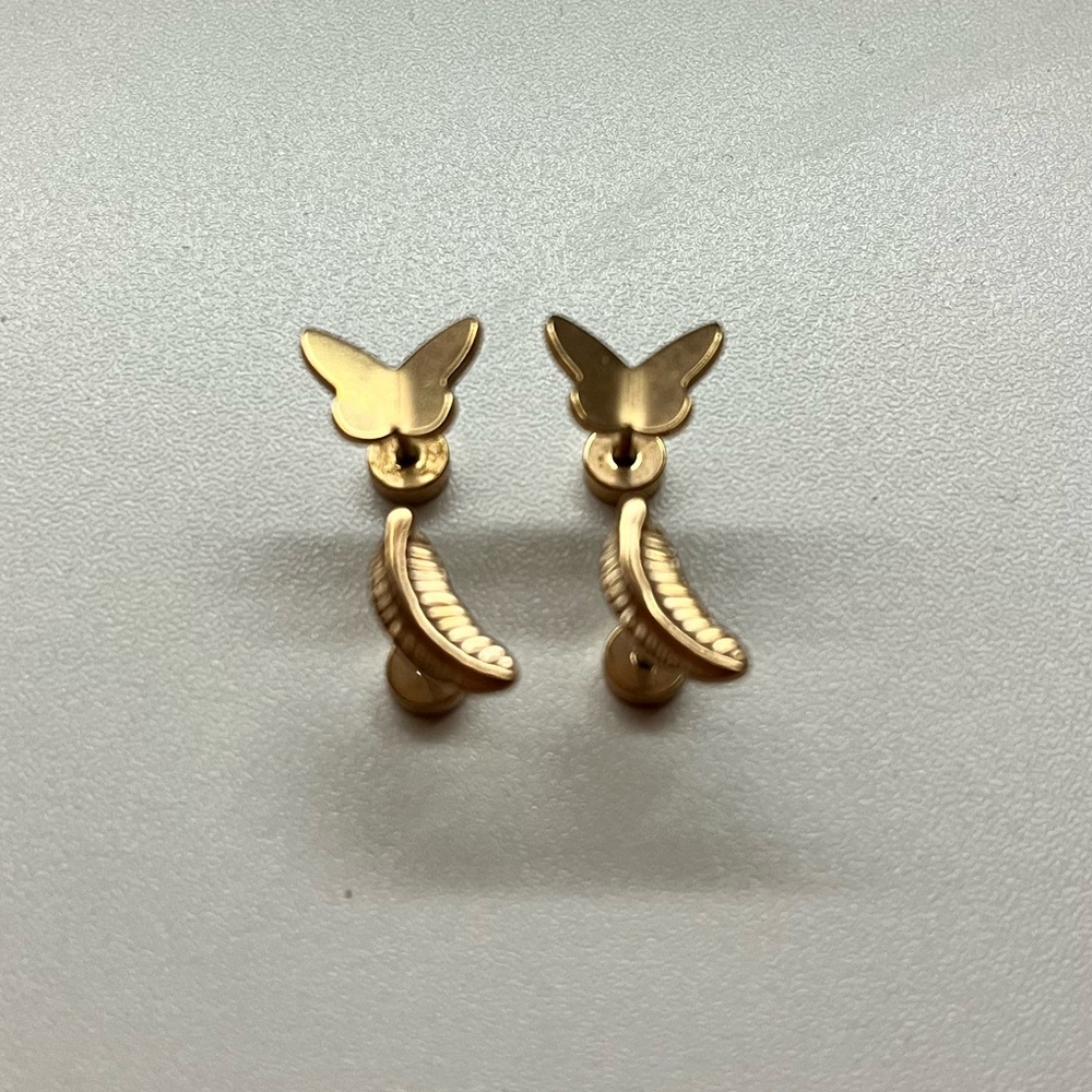 Rose Gold Stainless Steel Earrings